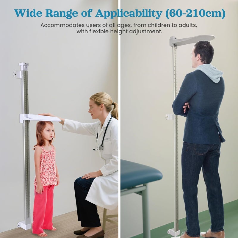 ScaleBelly Wall Wall Mounted Height Measuring Rod – Portable Stadiometer 10–225 cm / 3.9–88.6 in – Height Measurement Tool for Kids & Adults – Ideal for Home, Office, Nurse Station - Image 4